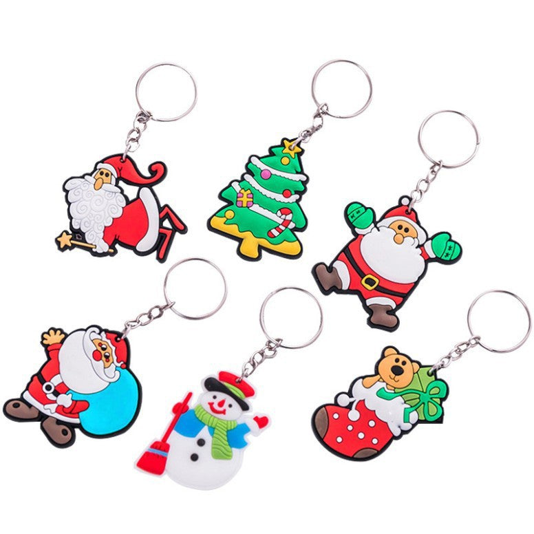 Decoraciones navideñas de silicona al por mayor llavero